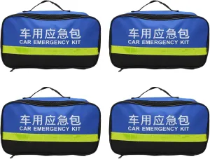 4pcs First Aid Kit, Emergency Home Kits, Emergency Aid Bag 600D Oxford Cloth Portable Pouch for Outdoor Travel Home Office