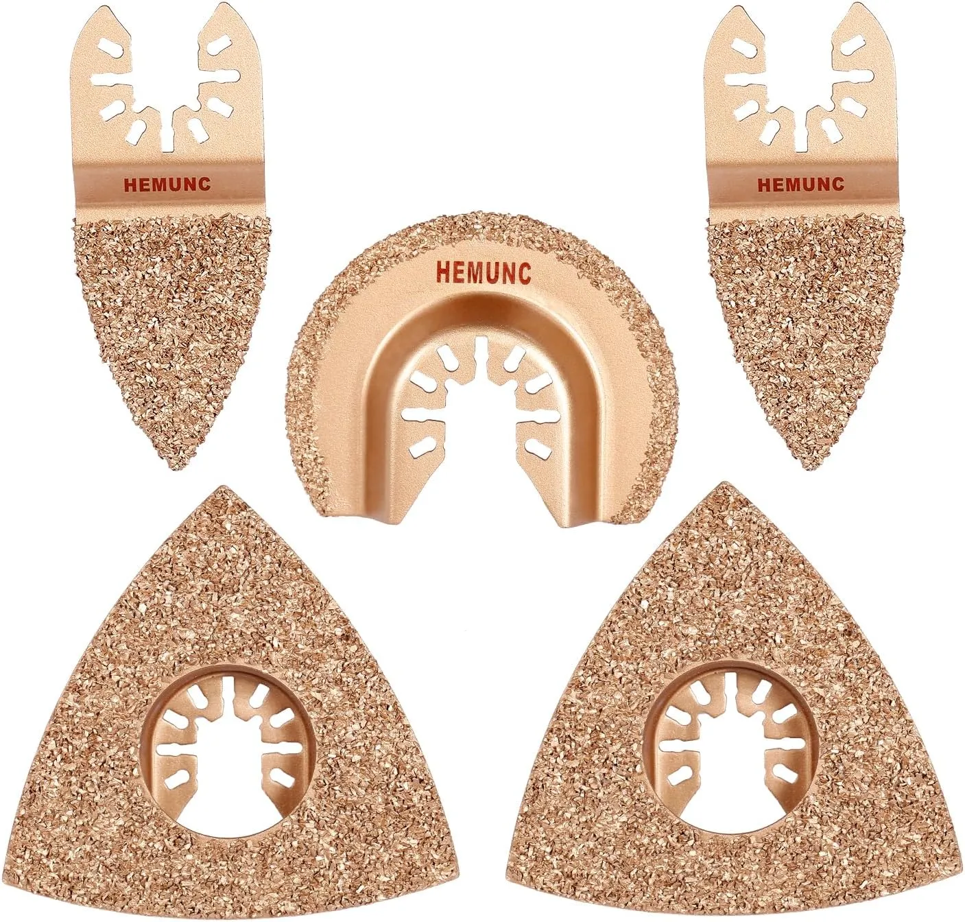 5pcs Mixed Universal Carbide oscillating Tool Blades Set for Tile Grout Mortar Concrete Masonry