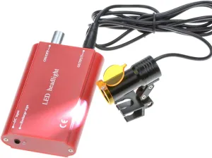5W Portable LED Headlight Clip On LED Light Plug-in Clip Headlamp with Latest Type Carry On Battery (Red)