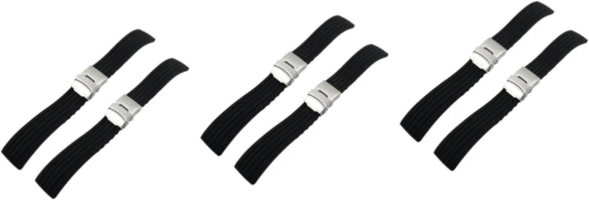 6 Pcs Watch Belt Coworker Foldable Watch Band 18mm Watch Strap 18mm Watch Band Stripe