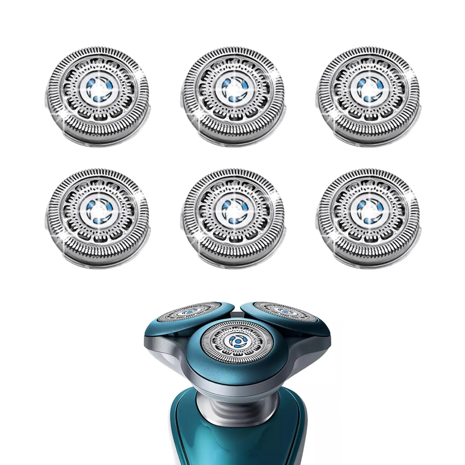 6P SH70 Replacement Heads Compatible with Philips Norelco Series 7000,Suitable for S7310, S7370, S7350, S7780, S7510, S7720, S7010,