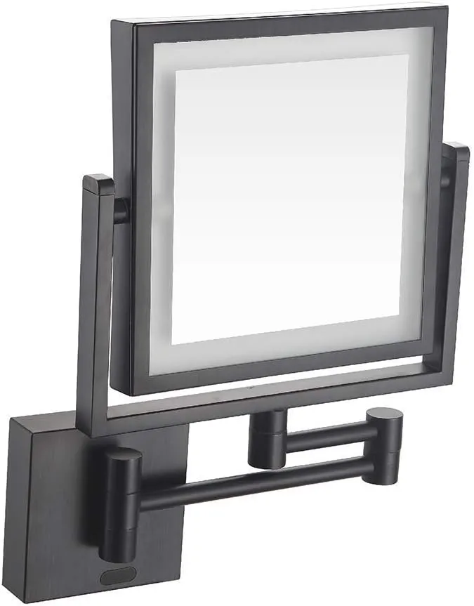 8 inch LED Light Wall Mount Vanity Makeup Mirrors Human Body Induction Double Sided 1X,3X Magnifying Bathroom Shaving Cosmetic Mirror
