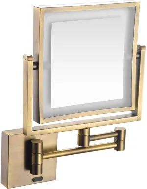 8 inch LED Light Wall Mount Vanity Makeup Mirrors Human Body Induction Double Sided 1X,3X Magnifying Bathroom Shaving Cosmetic Mirror