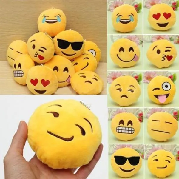 8cm Cute Individuality Emoji Expression Keyring Plush Key Chain #02