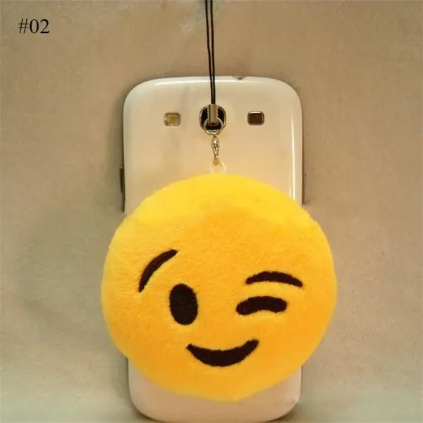8cm Cute Individuality Emoji Expression Keyring Plush Key Chain #02