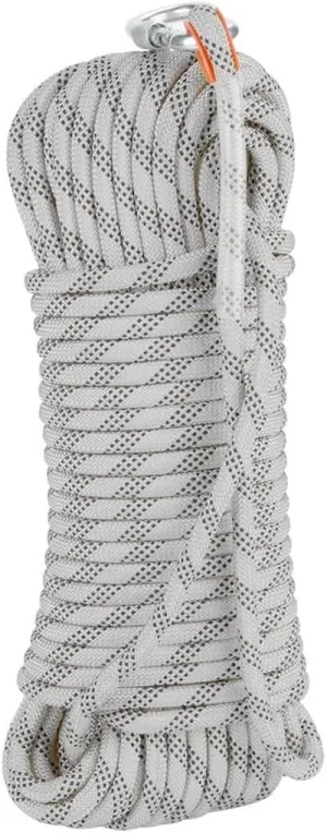 8mm Indoor Outdoor Escape Rope,Static Rescue Rope for Escape Rope, Ice Climbing Equipment, Fire Safety Rescue Rope (Color : White, Size : 8mm x 150m)