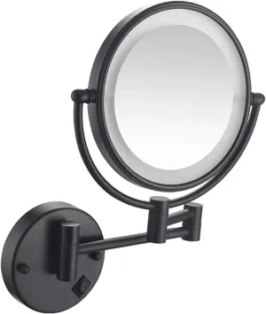 8" LED Wall Mounted Makeup Mirror with Adjustable Touch LED Light, Double-Sided 1X/3X/5X/7X/10X Magnification