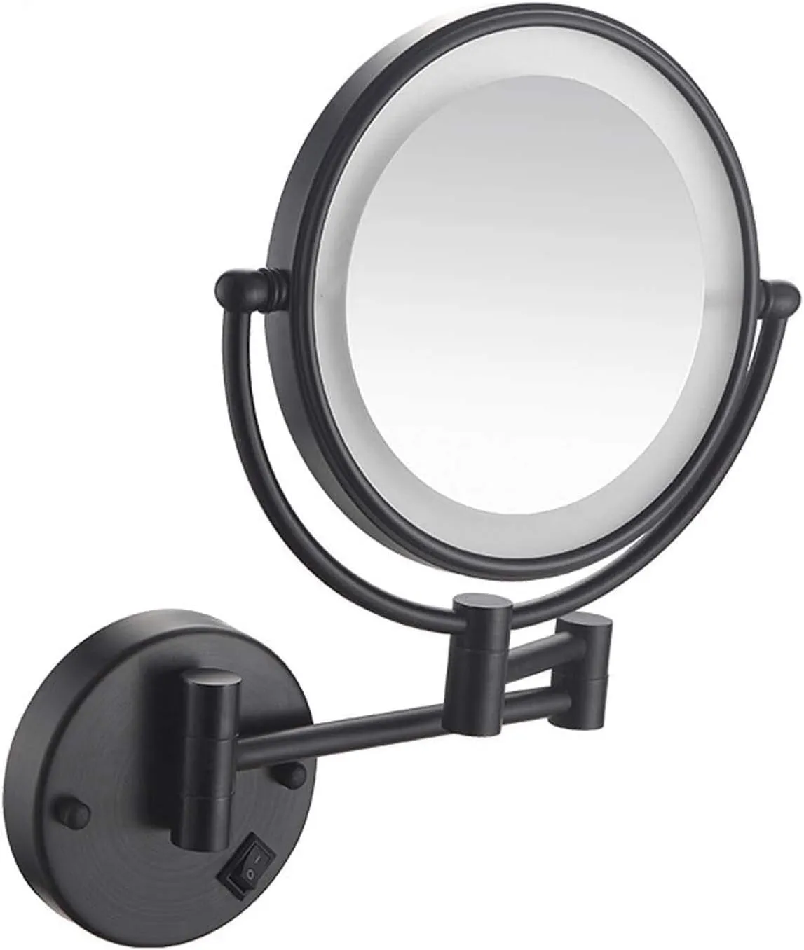 8" LED Wall Mounted Makeup Mirror with Adjustable Touch LED Light, Double-Sided 1X/3X/5X/7X/10X Magnification