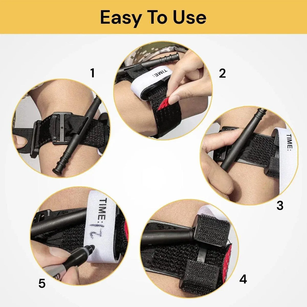 95mm Spinning Tourniquet Medical Emergency First Aid Blood Flow Control Tool