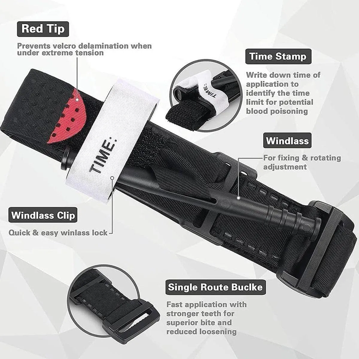95mm Spinning Tourniquet Medical Emergency First Aid Blood Flow Control Tool