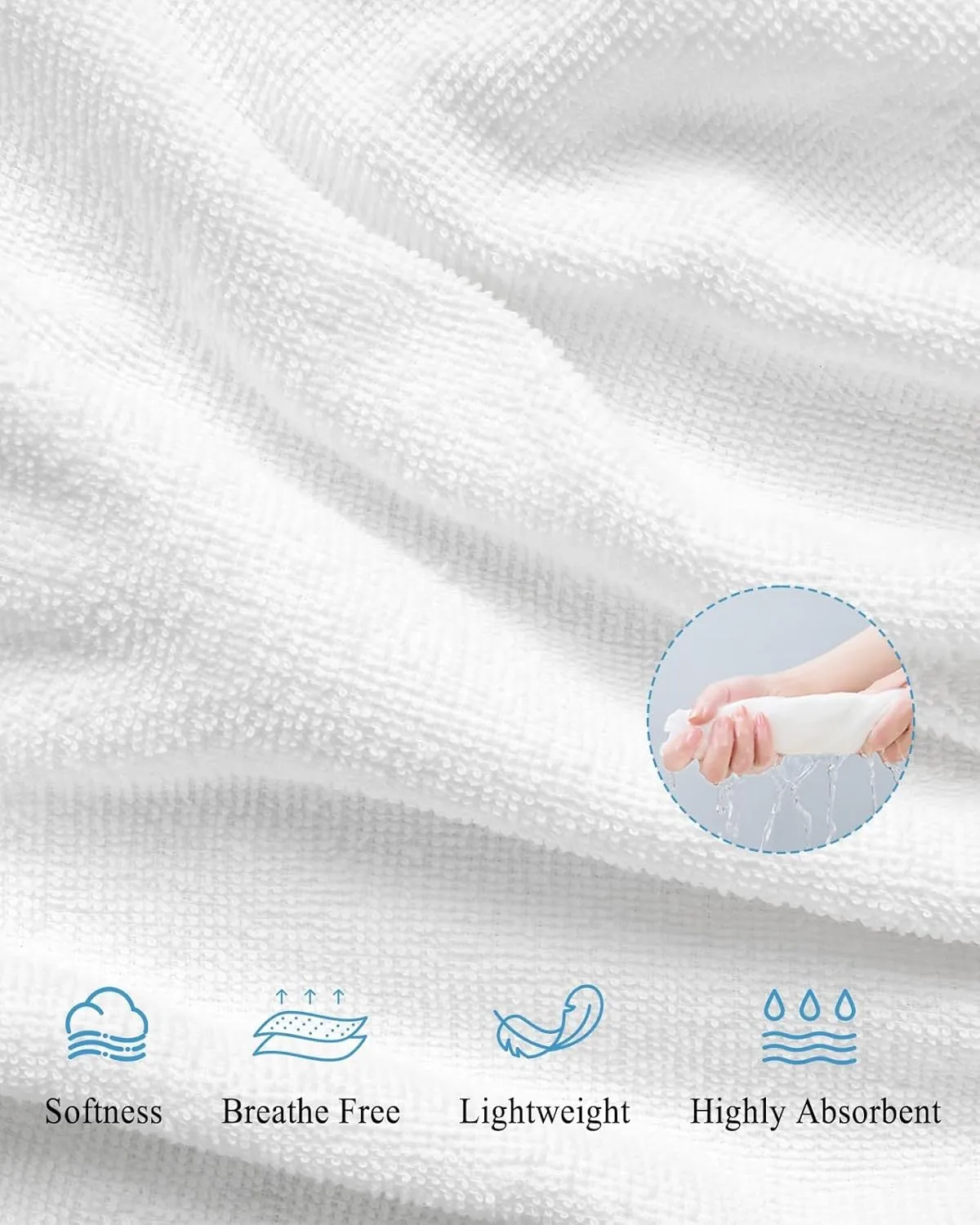 Abstract Beach Towel 23"x47" Microfiber Beach Towels Oversized Sand Free Quick Dry Beach Towel/Bath Towels/Yoga Towel/Pool Towels/Travel Towel for Women Men Girls Kids-Teal Hand-Painted