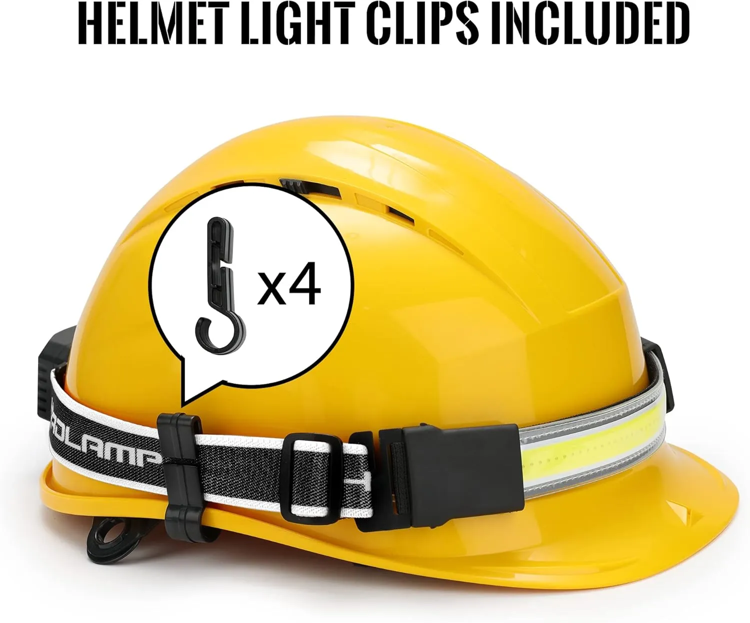 Adelante LED Headlamp Flashlight, 4Pack 1000LM 230°Wide-Beam Rechargeable Head Lamp for Adults, Red Taillight & 16 Clips Waterproof Hard Hat Light Headlamps for Running Hiking and Camping