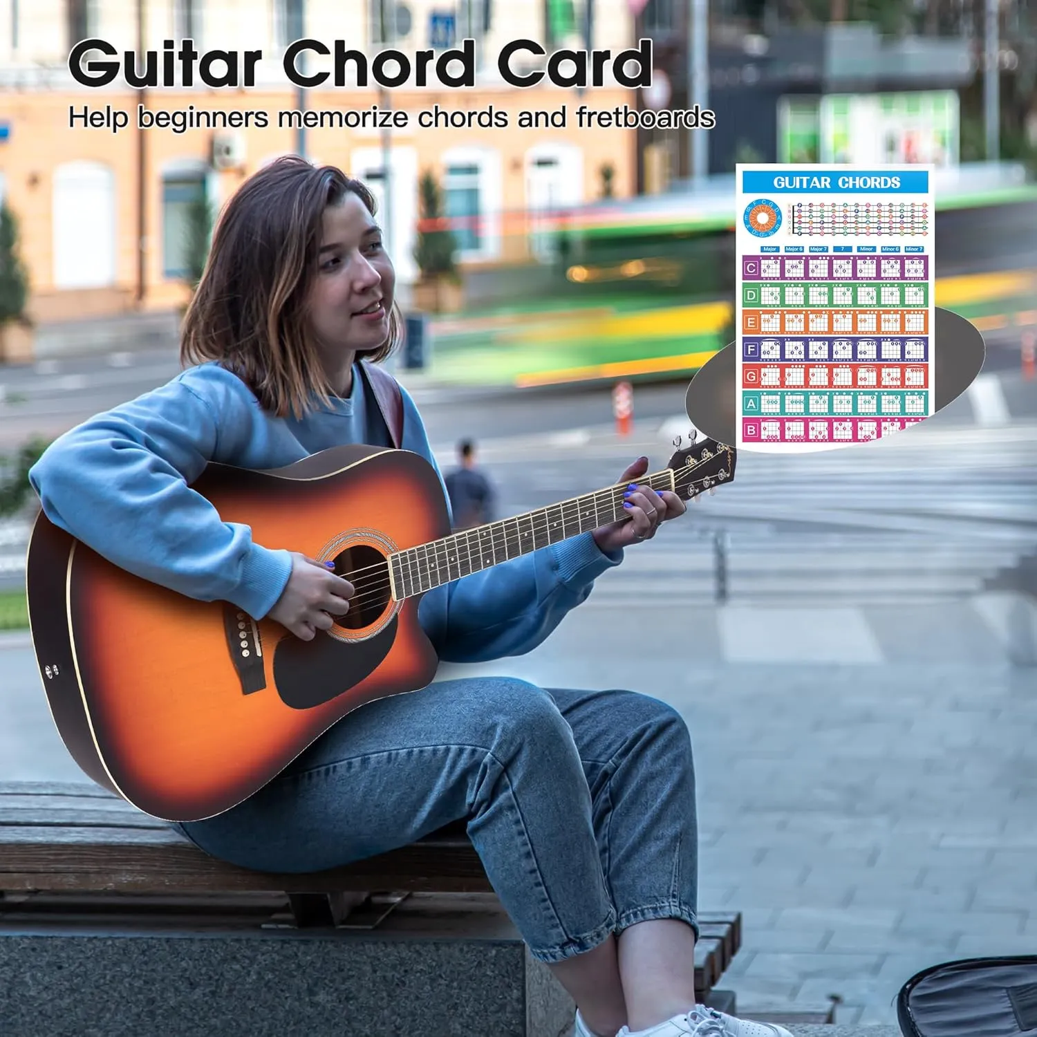 ADM Cutaway Acoustic Guitar Kit with Free Lesson for Beginner Adult Teen Full Size Acustica Guitarra Starter Bundle Set w/Bag Strap Tuner Capo Music Stand Right Hand(Sunburst-Cutaway, 41 Inch)