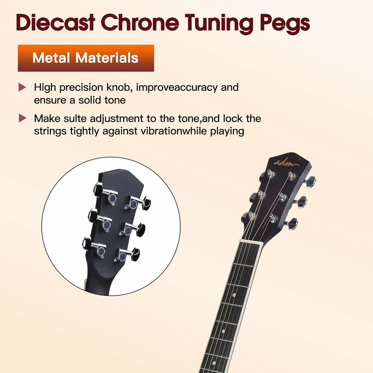 ADM Cutaway Acoustic Guitar Kit with Free Lesson for Beginner Adult Teen Full Size Acustica Guitarra Starter Bundle Set w/Bag Strap Tuner Capo Music Stand Right Hand(Sunburst-Cutaway, 41 Inch)