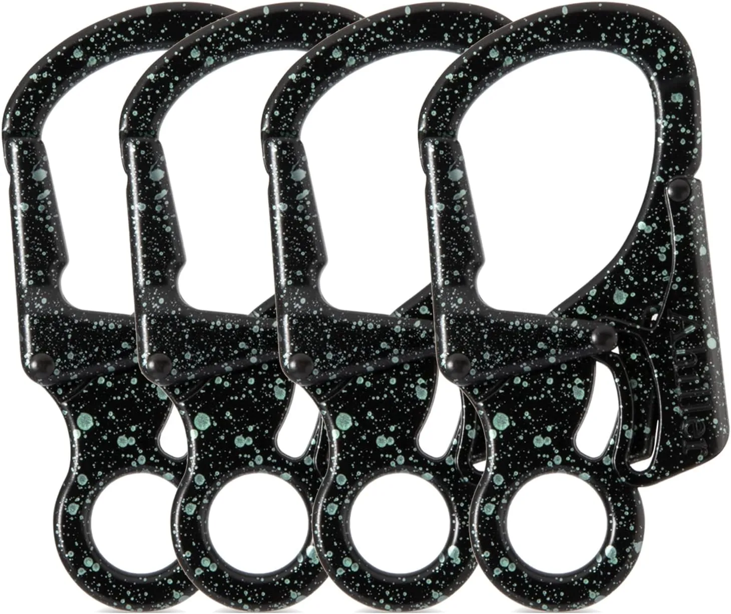 Ahiller Carabiner Clip, Double Anti-Misopening Locking Design, 3" Zinc Alloy Heavy Keychain for Outdoor Camping Hiking, Key Ring Clip