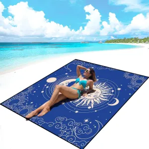 AISPARKY Beach Blanket Waterproof Sandproof, Oversized Large Beach Mat 79" X 83"/120"x108" for 1-8 Adults, Quick Drying&Compact&Lightweight, Picnic Mat Vacation Essentials for Beach Camping Travel