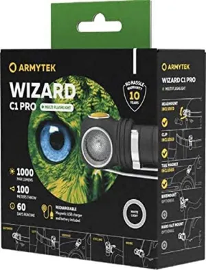 Armytek Wizard V4 C1 Pro Magnetic USB Rechargeable Headlamp - 1000 Lumen - Limited Edition