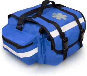 ASA TECHMED First Aid Responder EMS/EMT Emergency Medical Bag Empty 17"x9"x7" - Ideal for Paramedics, Firefighters, Nurses, EMTs, Home Health Aides, Blue