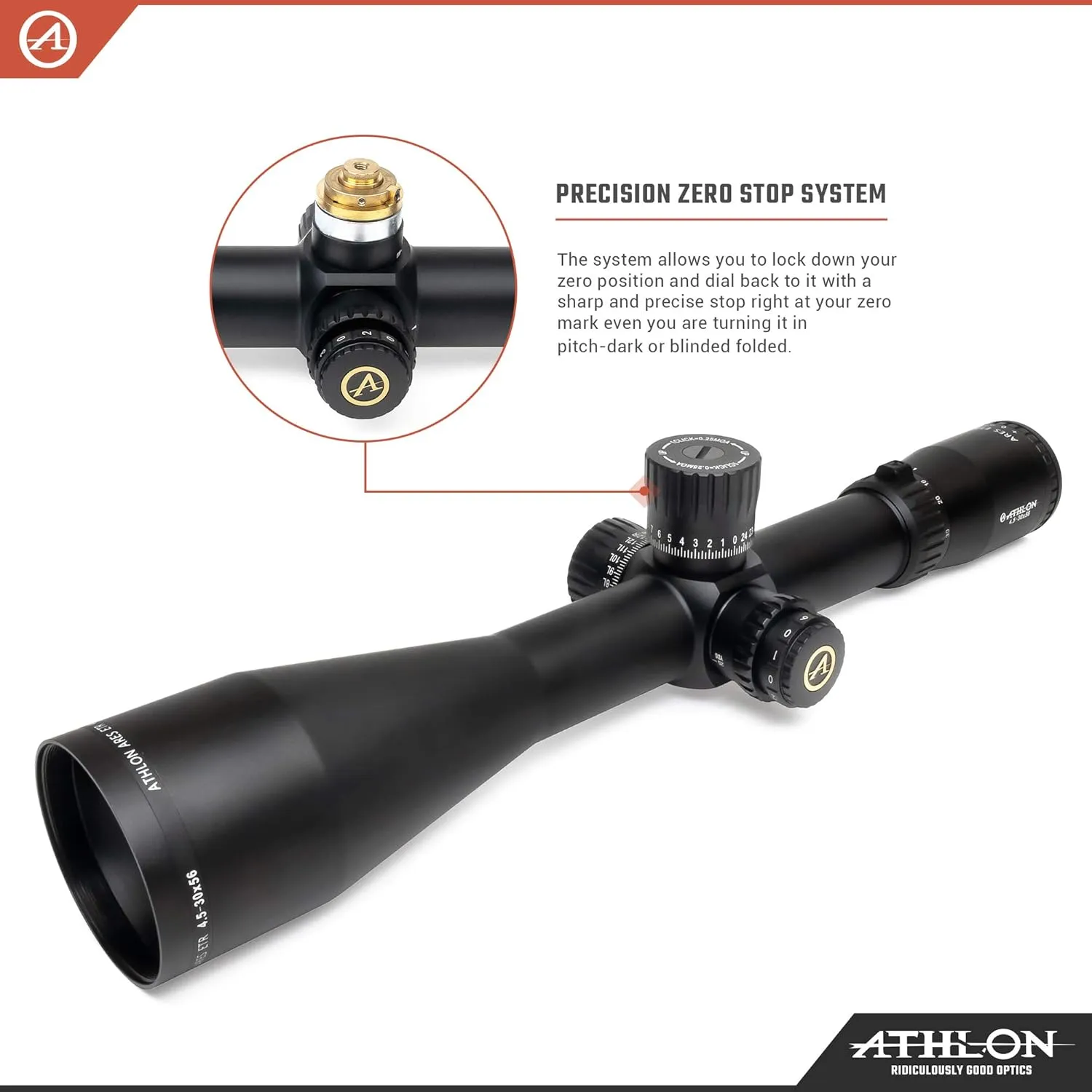 Athlon Optics Ares ETR UHD 4.5-30x56 First Focal Plane Riflescopes