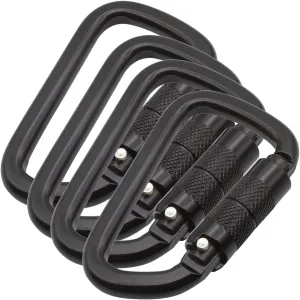 Auto Locking Carabiner 30KN=6500lbs Heavy Duty Large Clip Climbing Carabiner Twist Lock Carabiners for Rock Climbing, Camping, Gym,Rescue (CE Rated,D Shape)