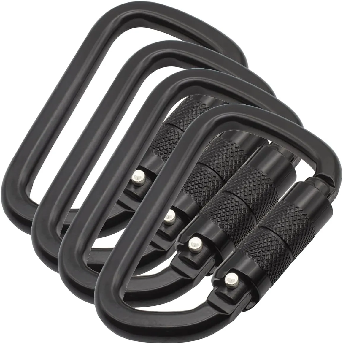 Auto Locking Carabiner 30KN=6500lbs Heavy Duty Large Clip Climbing Carabiner Twist Lock Carabiners for Rock Climbing, Camping, Gym,Rescue (CE Rated,D Shape)