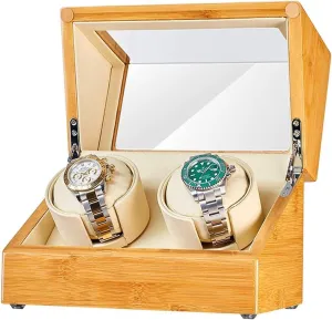 Automatic Watch Winder,in Wood Shell and Leather Pillow Carbon Fiber Leather, Silent Motor and 5 ModesHoliday Gift (A 3 0) (A 1 0)