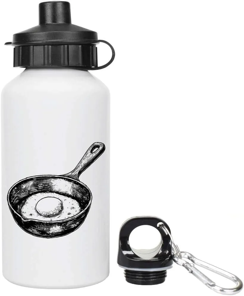 Azeeda 400ml 'Egg in Frying Pan' Kids Reusable Water/Drinks Bottle (WT00070959)