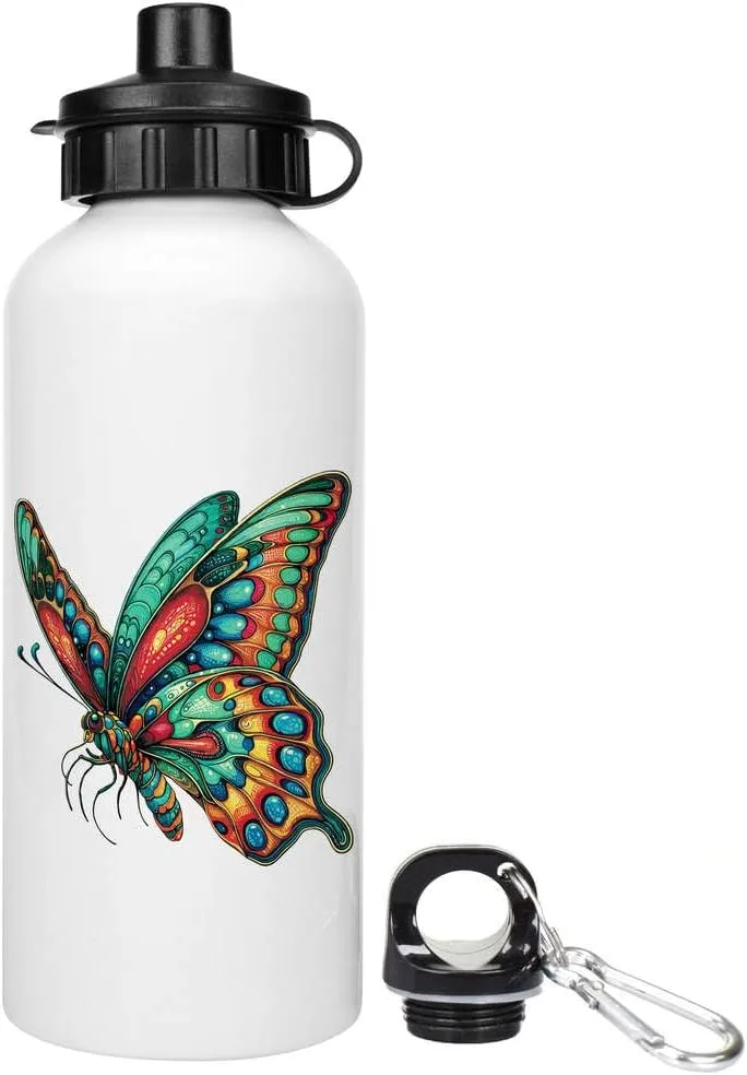 Azeeda 600ml 'Exotic Butterfly In Flight' Reusable Water/Drinks Bottle (WT00077566)