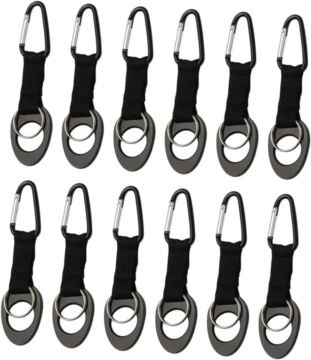 Backpack Water Bottle Buckle 12pcs Set Carabiner Hooks for Outdoor Use
