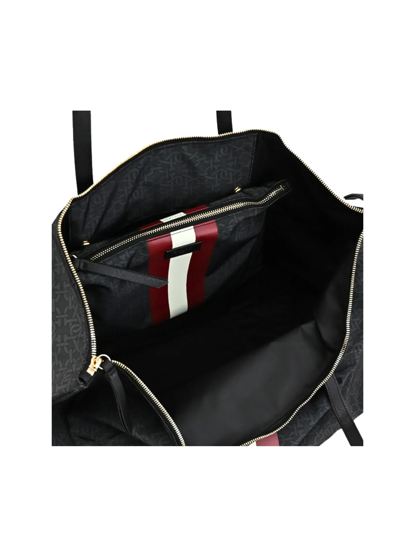 Bally Foldable Monogram Nylon Tote Bag Anthracite Multi