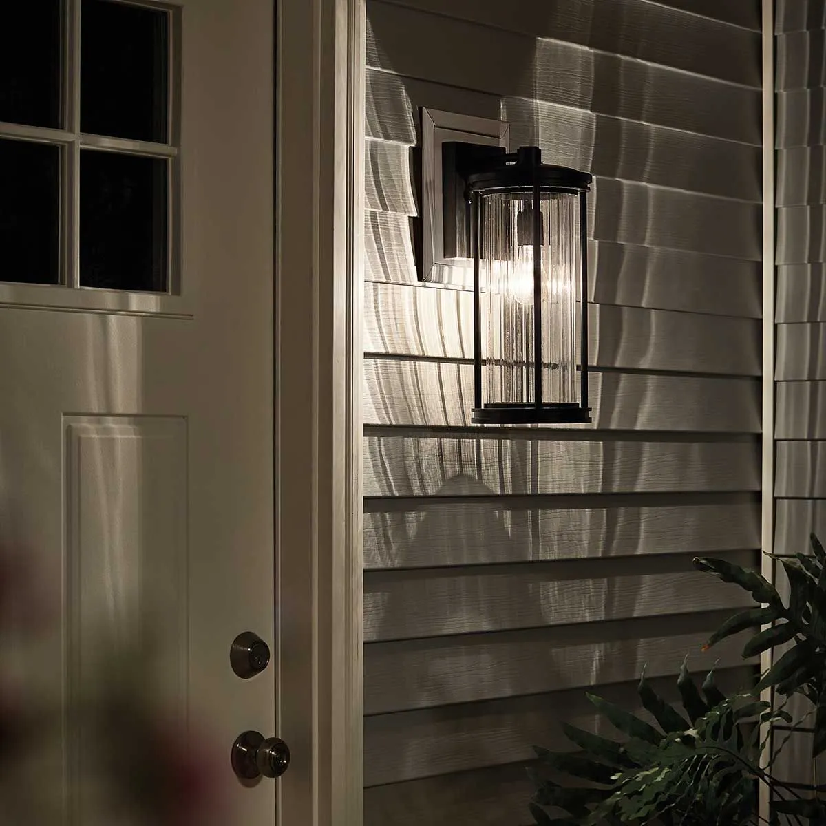 Barras 1 Light Medium Wall Lantern | Black
