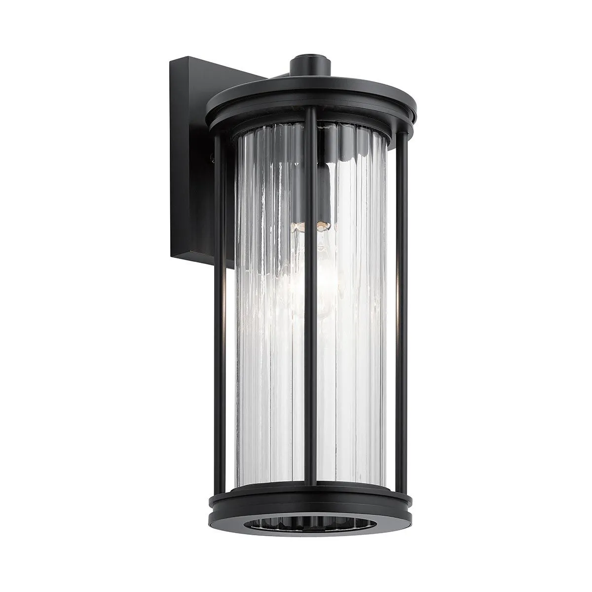 Barras 1 Light Medium Wall Lantern | Black