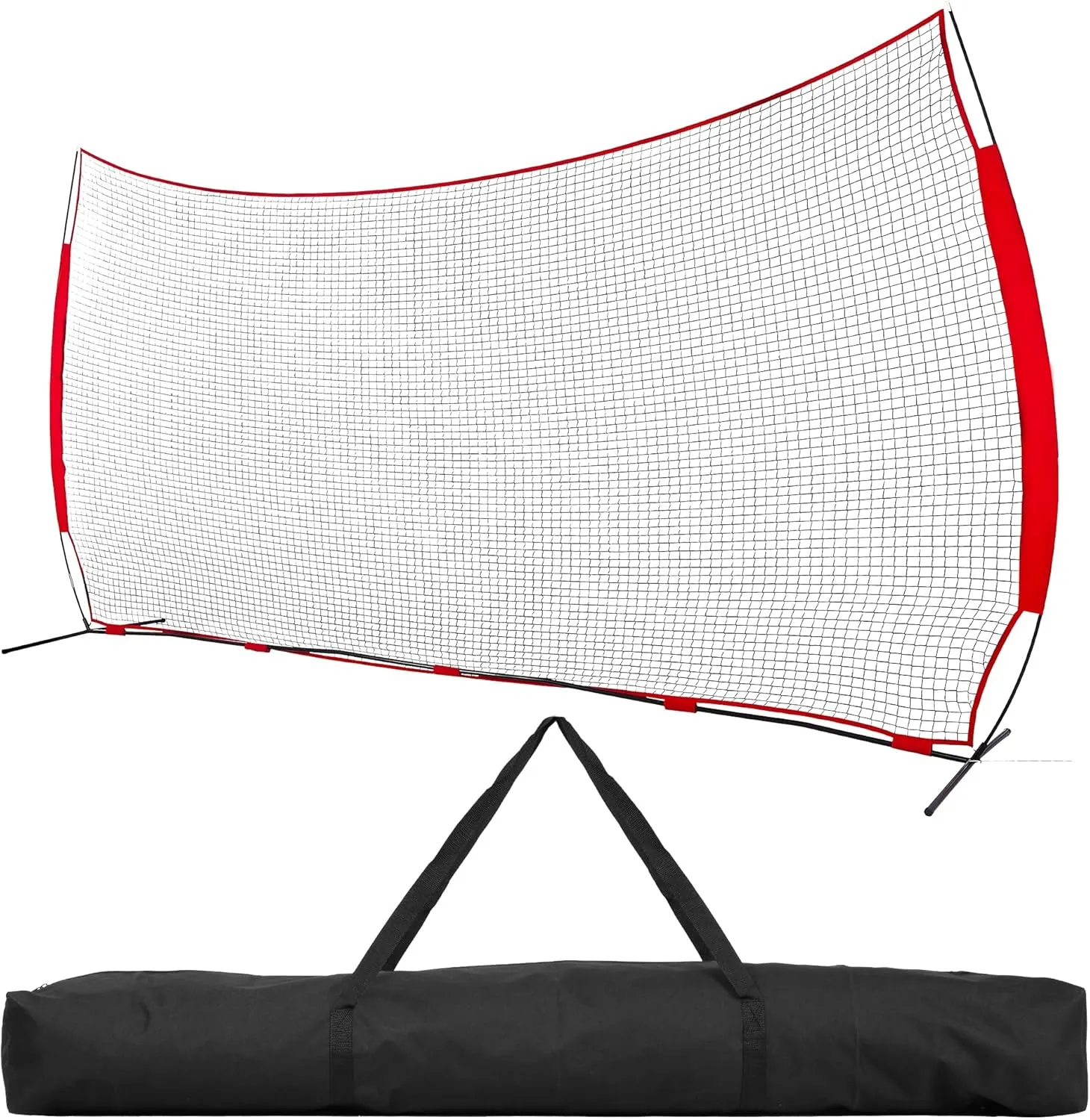Barricade Backstop Net Heavy-Duty Sports Barrier Net for Baseball, Soccer, Volleyball & Backyard Training, Portable Collapsible Design, Quick Setup with Ground Stakes​