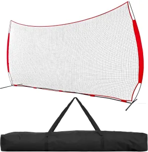 Barricade Backstop Net Heavy-Duty Sports Barrier Net for Baseball, Soccer, Volleyball & Backyard Training, Portable Collapsible Design, Quick Setup with Ground Stakes​