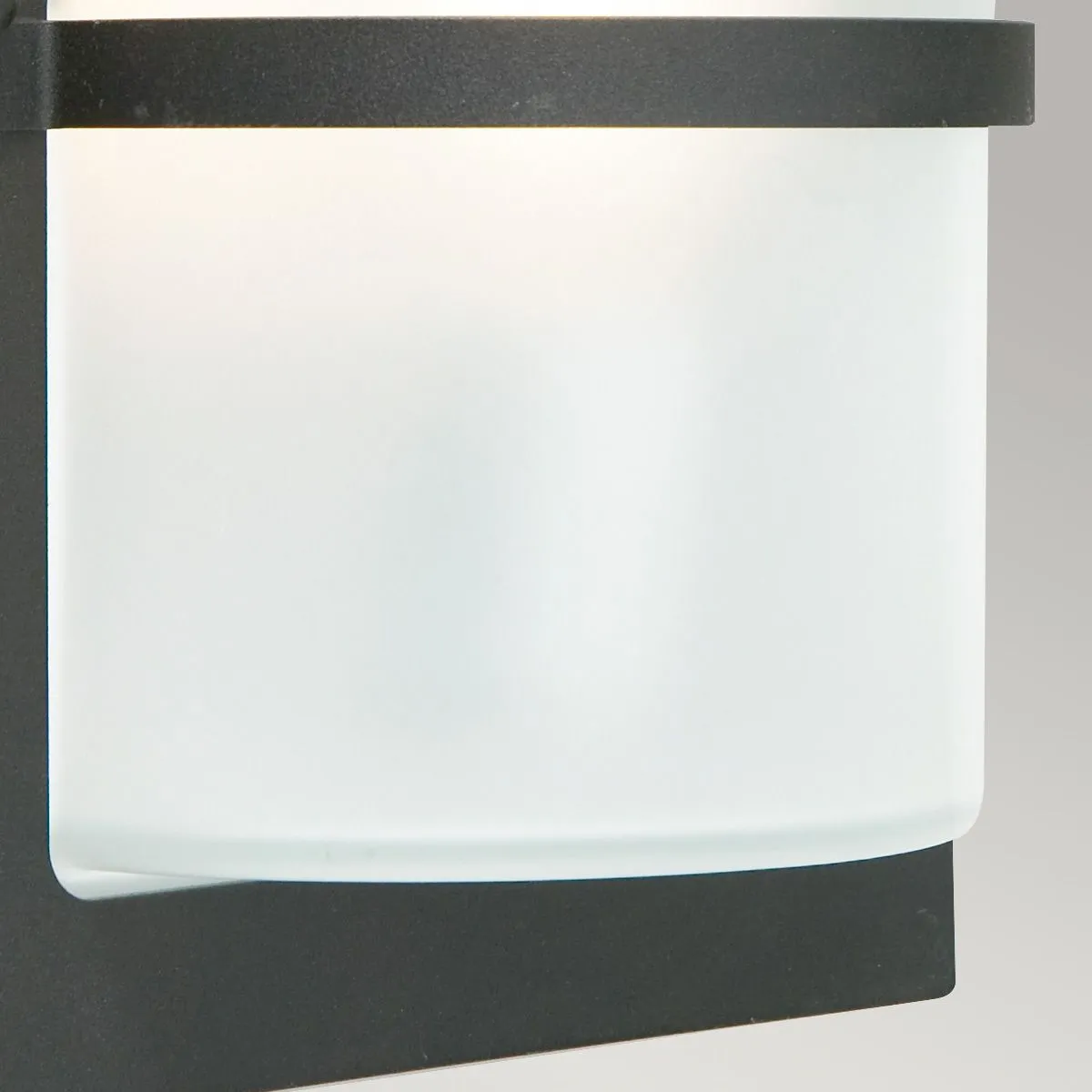 Basel 1 Light Wall Lantern - Black With Frosted Glass | Black