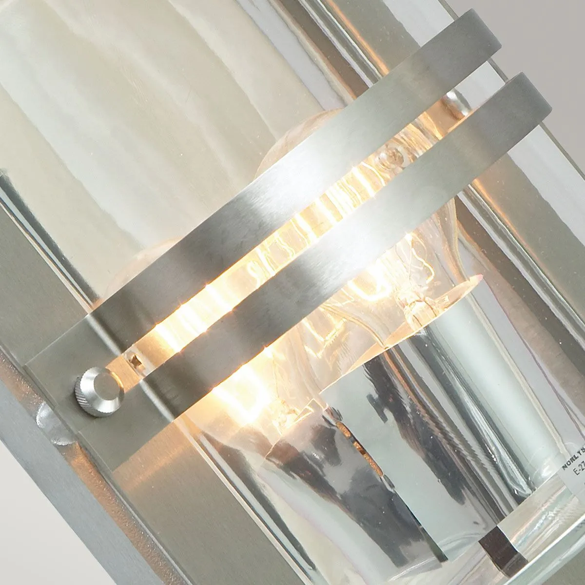 Basel 1 Light Wall Lantern - Stainless Steel With Clear Glass | Stainless Steel