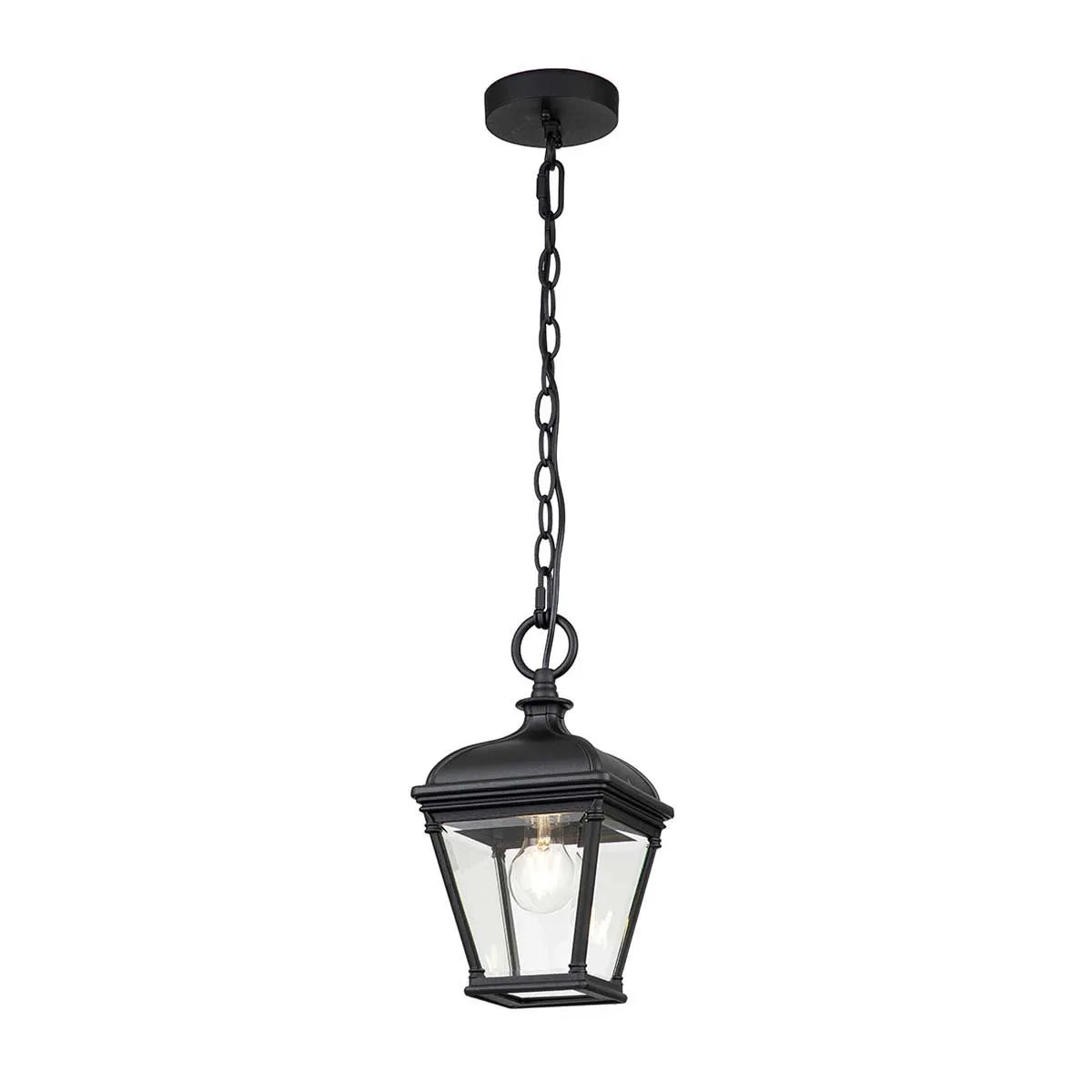 Bayview 1 Light Medium Chain Lantern  | Black