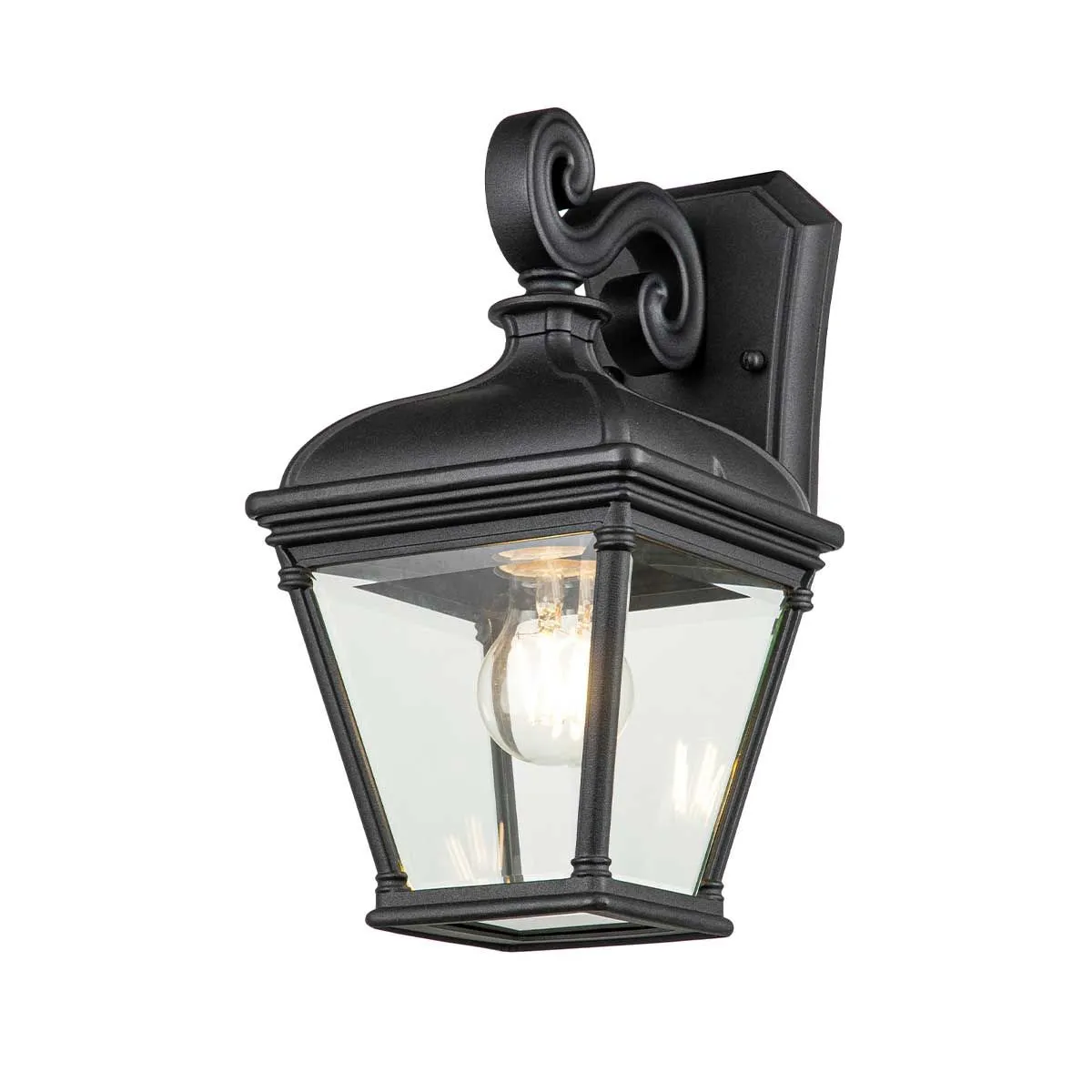 Bayview 1 Light Medium Wall Lantern | Black