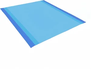 Beach Blanket Waterproof Mat, 78.74 x 82.68 inches, with Stakes and Storage Bag, Blue