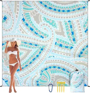 Beach Blanket Waterproof Sandproof Extra Large Oversize Beach Mat Quick Drying Comfort Lightweight Outdoor Picnic Mat for Travel, Hiking, Camping.