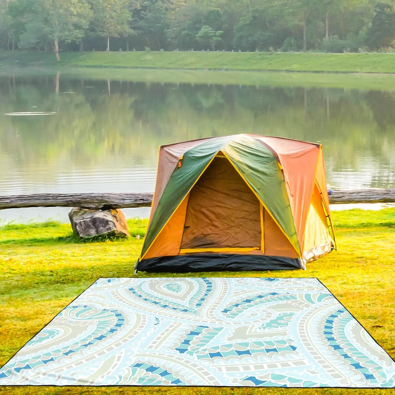 Beach Blanket Waterproof Sandproof Extra Large Oversize Beach Mat Quick Drying Comfort Lightweight Outdoor Picnic Mat for Travel, Hiking, Camping.