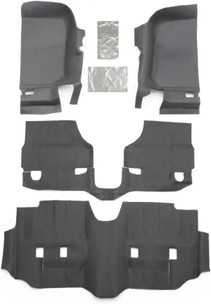 Bedrug BTJK07F4 Set of Grey BedTred Liners fits 2007 2018 Wrangler JK 4 Door - Fully Waterproof & Mold Resistant - Custom Molded - Non Skid Texture