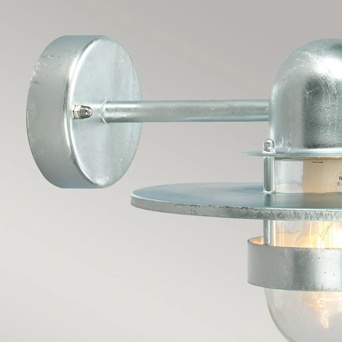 Bergen 1 Light Wall Lantern - Galvanised | Galvanised