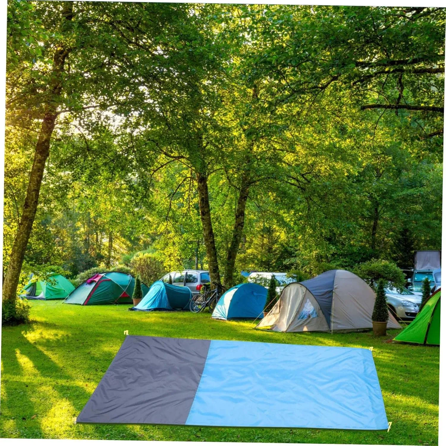 BESPORTBLE 2pcs Camping Blanket Packable Multi-Purpose Mat Pool Ground Cloth Quick Dry