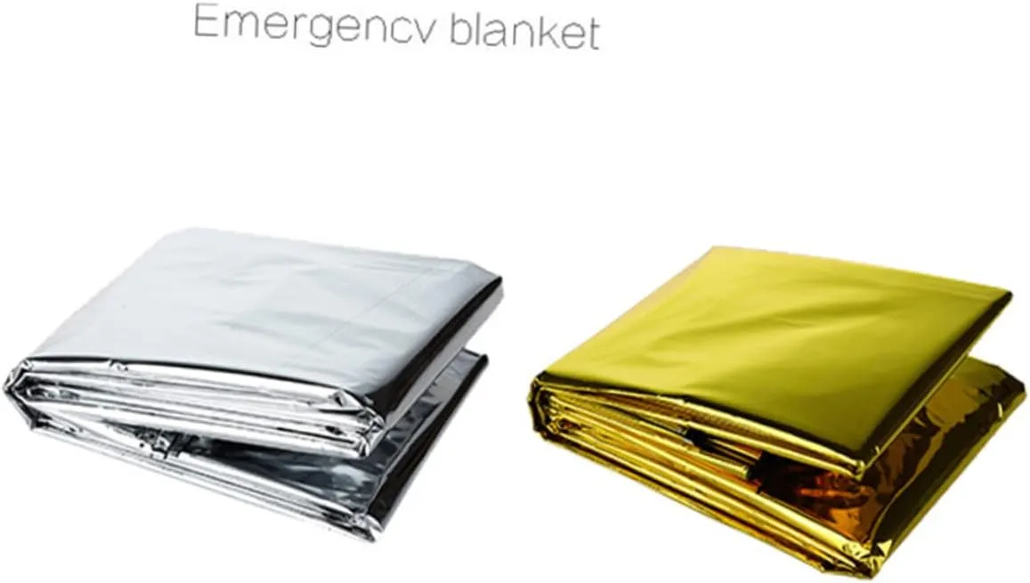 BESPORTBLE 3pcs Emergency Foil Blanket 160x210cm Reflective Thermal Waterproof Windproof Outdoor Hiking Cover