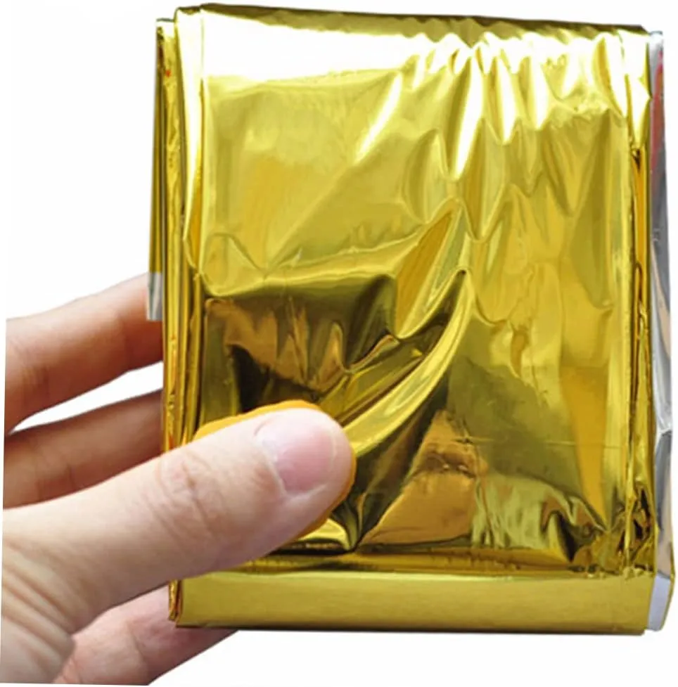 BESPORTBLE 3pcs Emergency Foil Blanket 160x210cm Reflective Thermal Waterproof Windproof Outdoor Hiking Cover