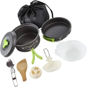 BESPORTBLE Camping Cookware 1-2 Person Portable Titanium Set Hiking Cooking Utensils