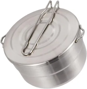 BESPORTBLE Stainless Steel Bento Pot Large Foldable Include Camper Outdoor Mess Induction Folding Reusable Grilling Cookers Hike Camping Intended Boil Portable Cookware Hiking Pot Silver