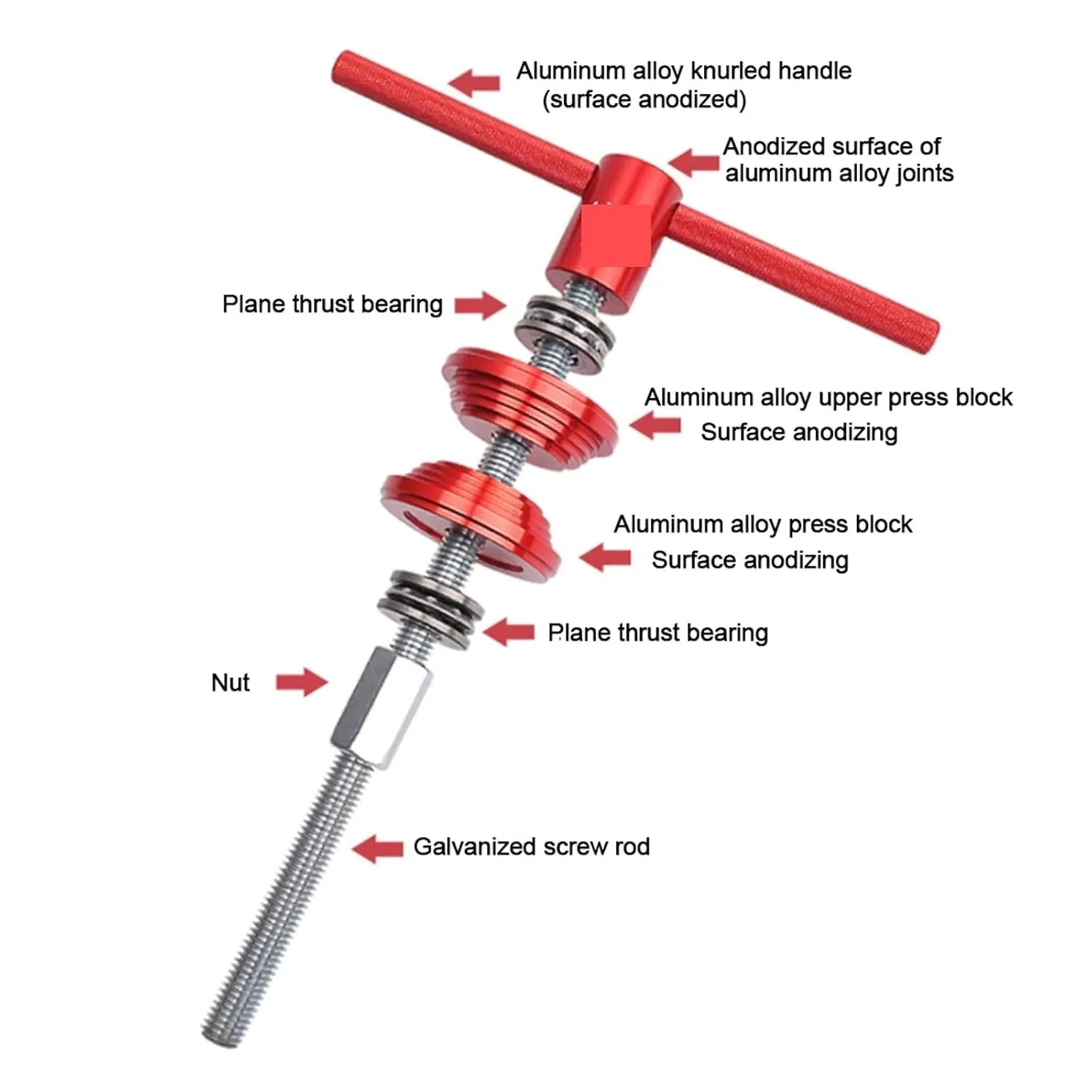 Bicycle Headset Installation Removal Tools Bike Repair Stand Multi Tool Press Hydraulic Risk Puller Multi-Tool Kit - Crimper Tool(Basic Edition)