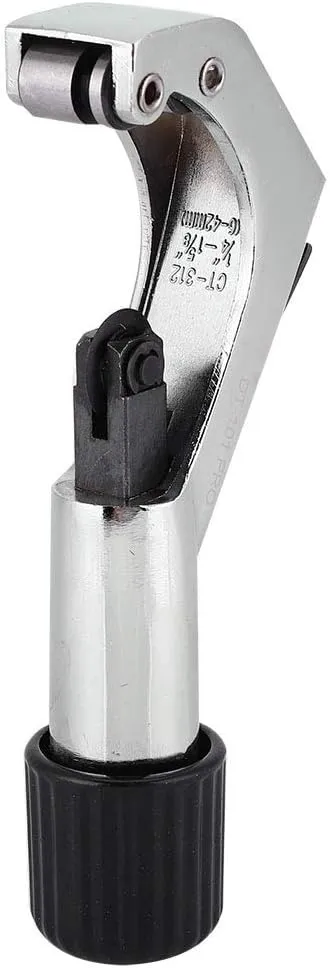 Bike Tube Cutter, Aluminum Alloy, Double Rollers, 63-70 HRC Blade, Spare Blades Set